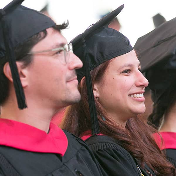 Group of graduates during commencement.