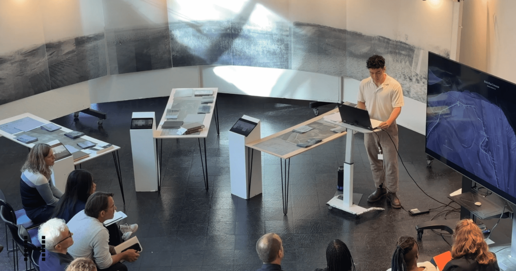 student presenting