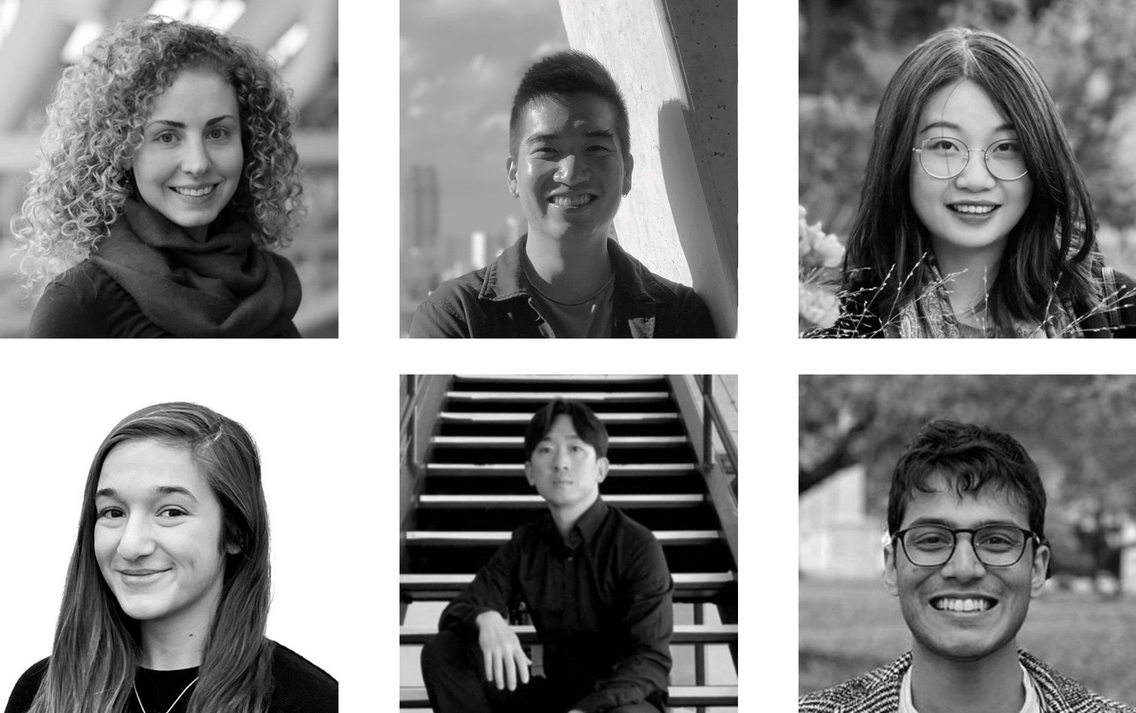 Headshots of six students