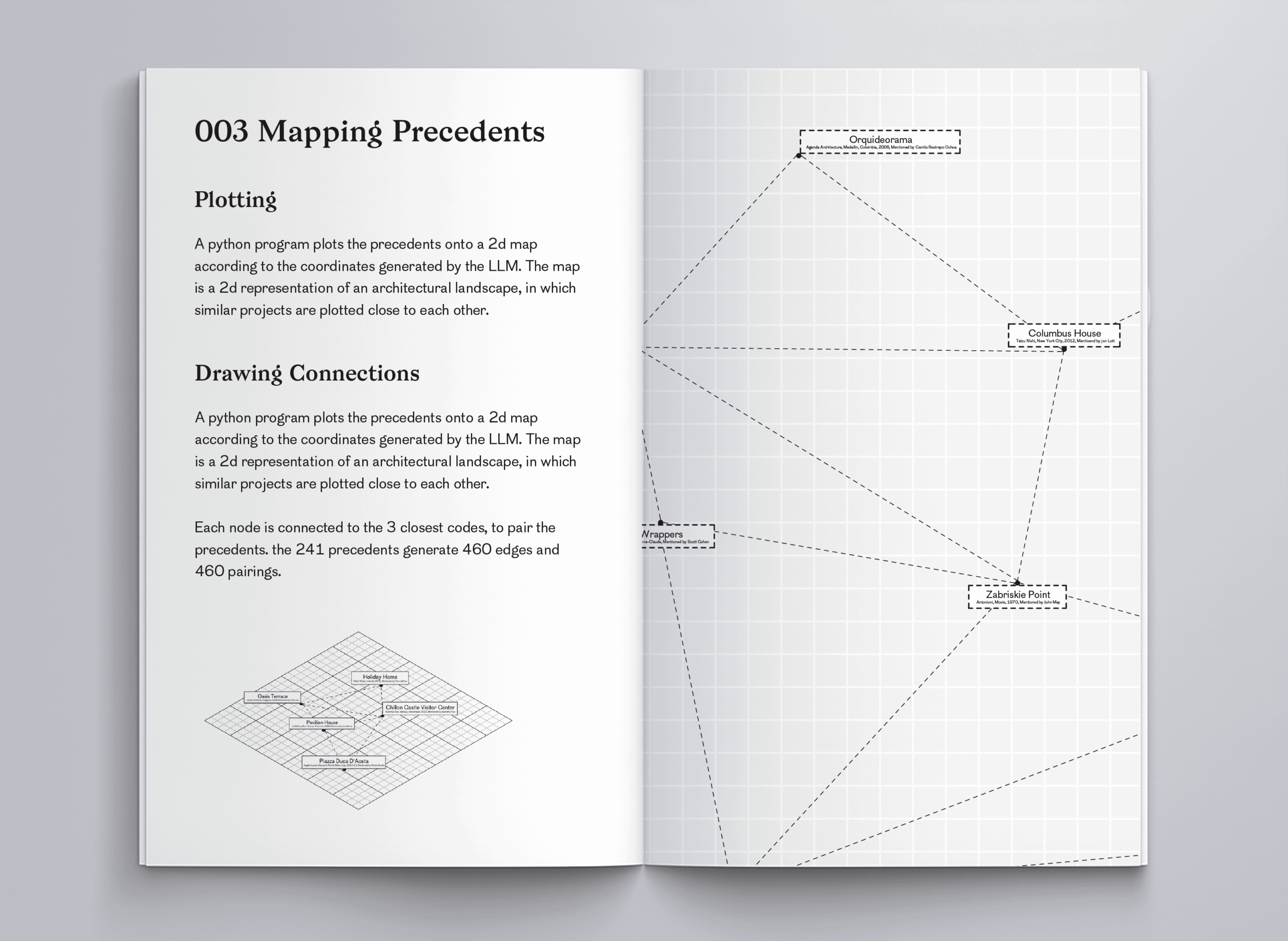 Open book with text and diagrams