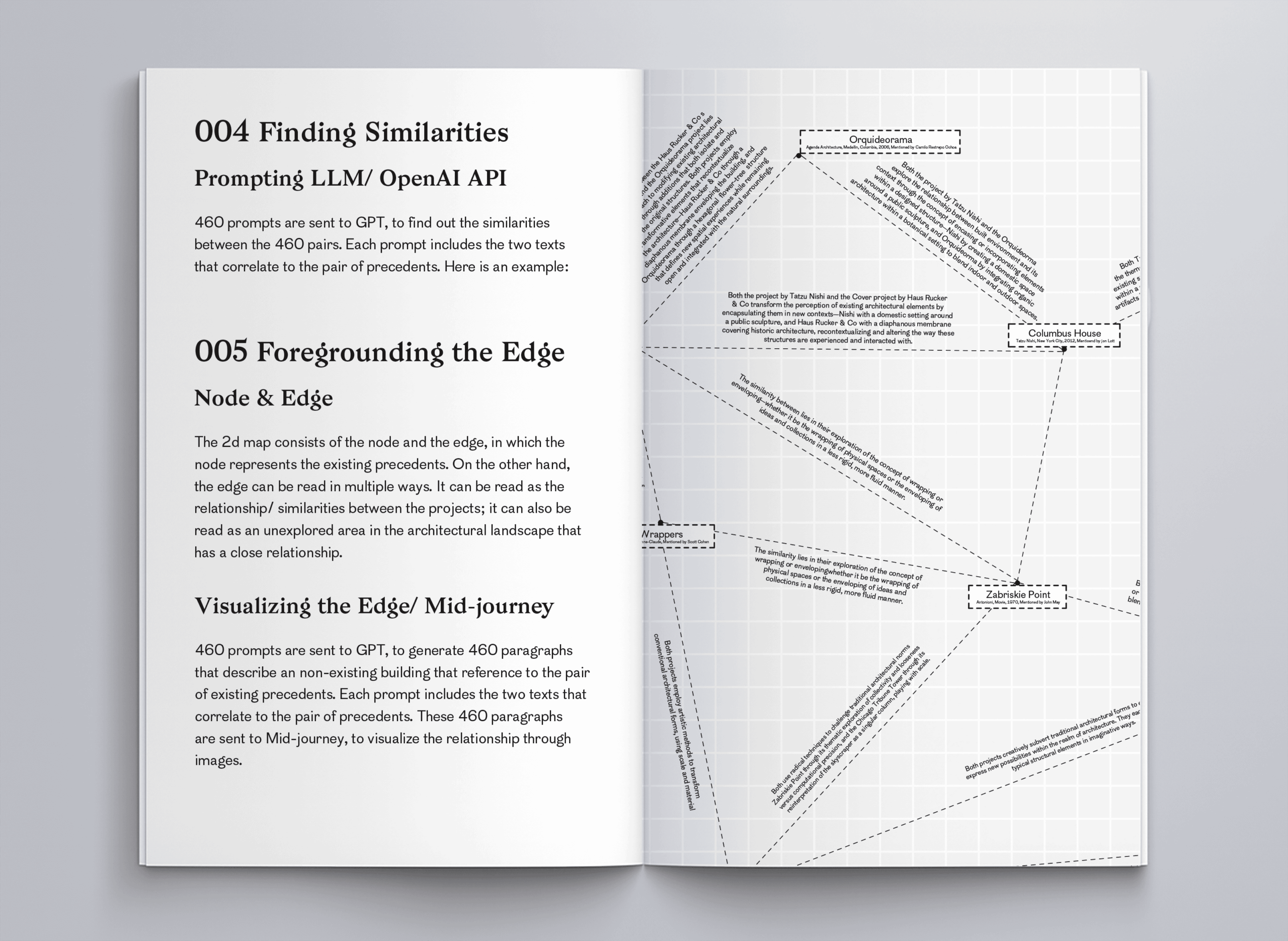Open book with text and diagrams