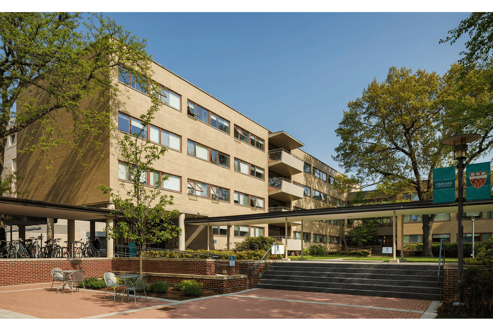 Image of one of the building in the Gropius Complex at HLS.