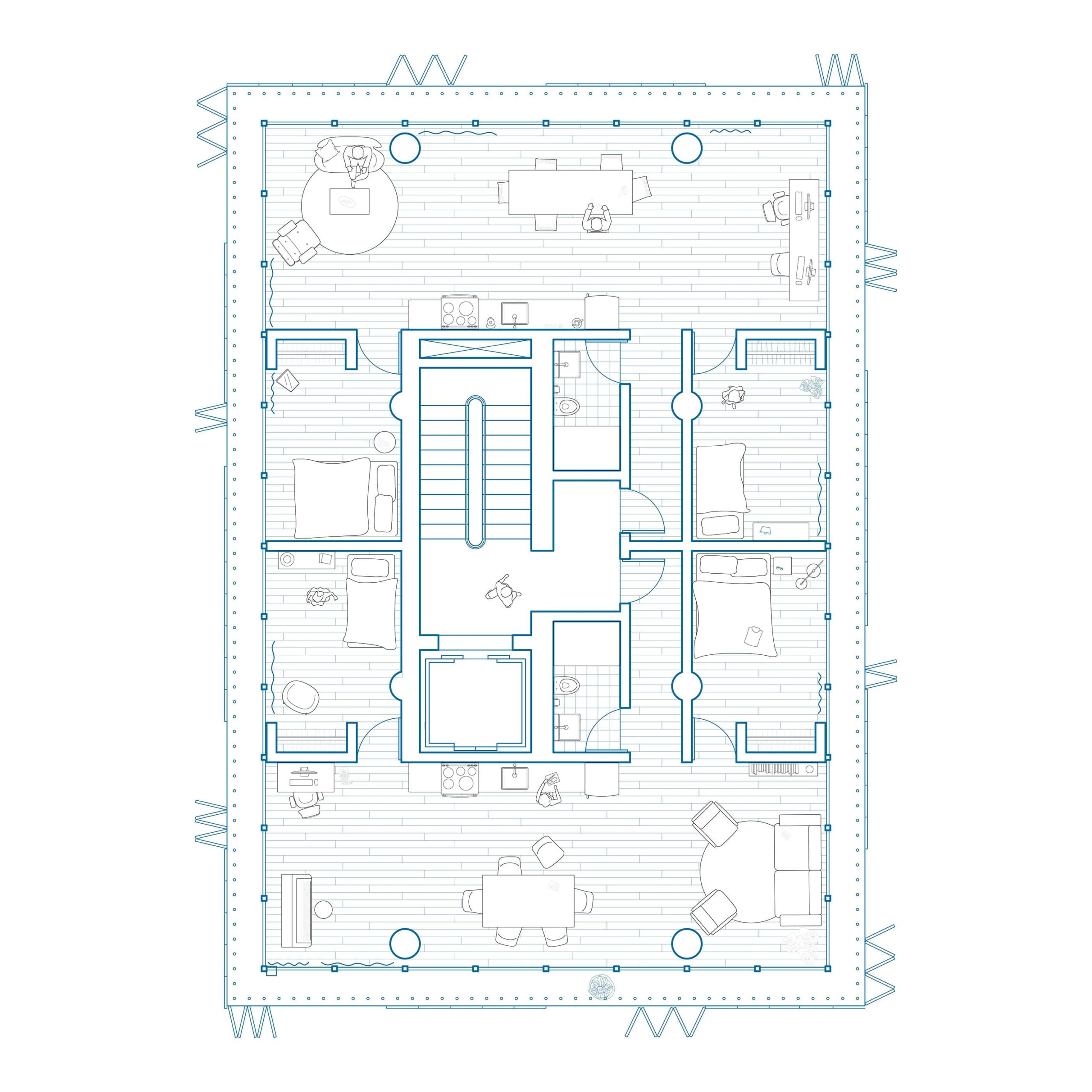 Architectural diagram of a building