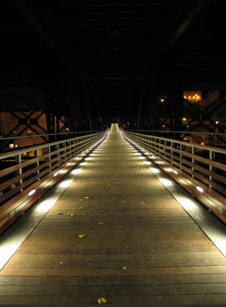 Marsupial Bridge, Milwaukee, WI, designed by LA DALLMAN.