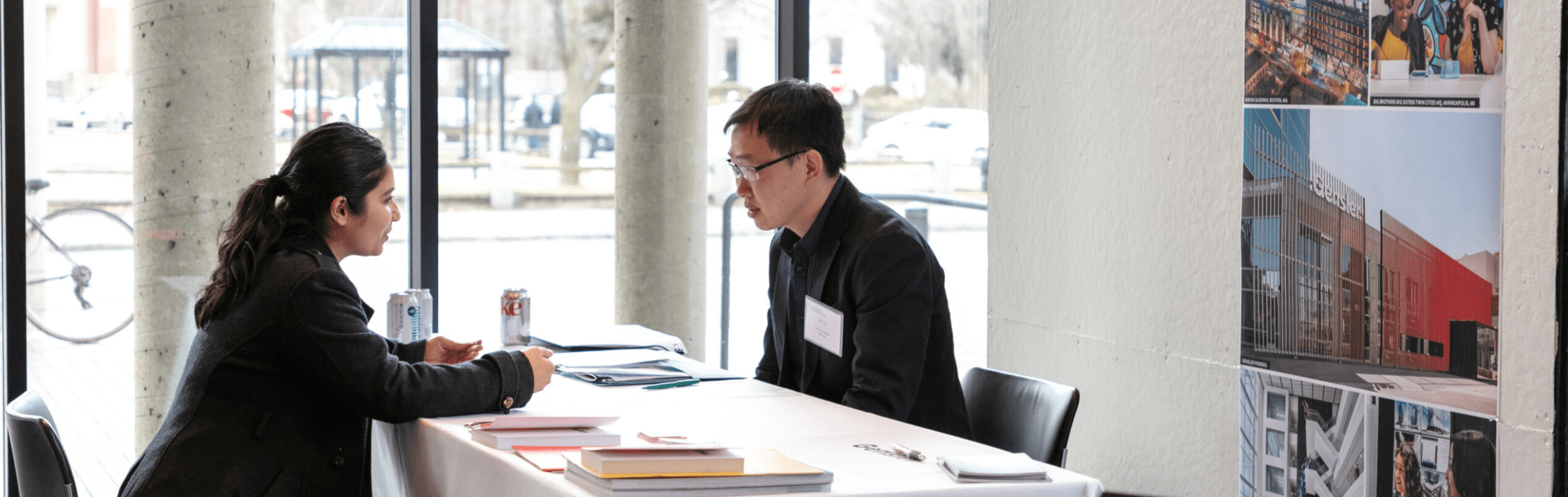 Employer and student at annual career fair