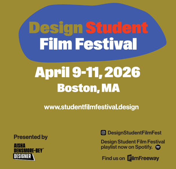 An event poster advertising the Design Student Film Festival.