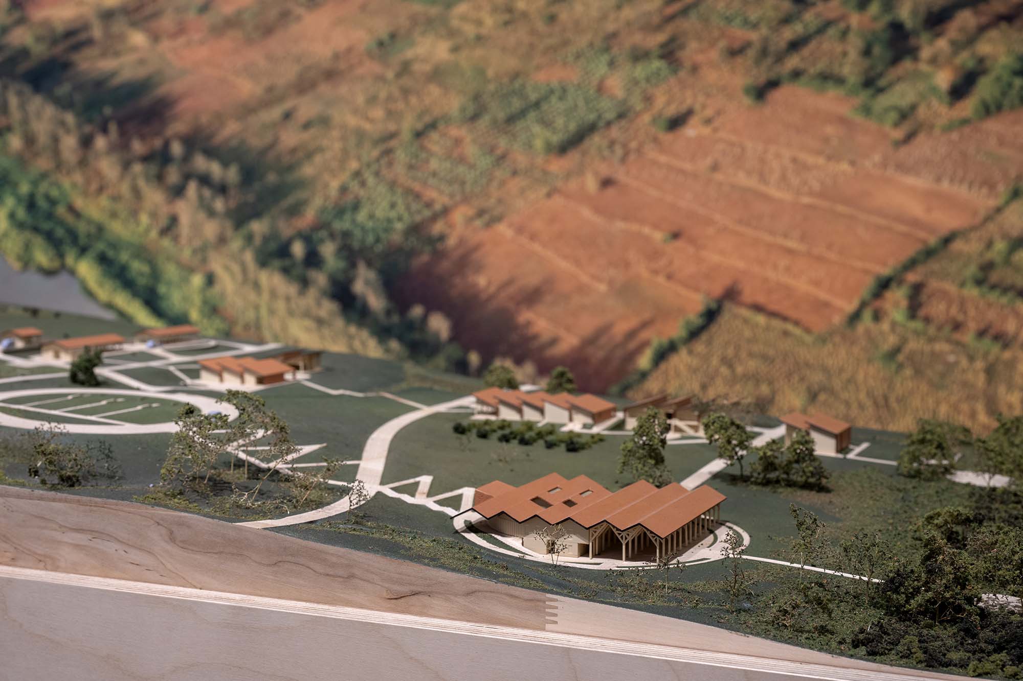 A detail view of realistic site model.