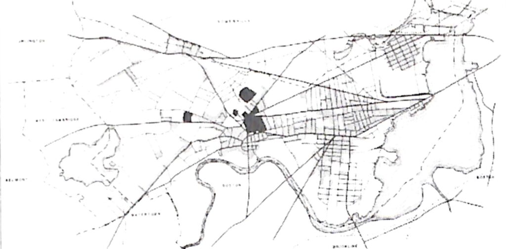 Map of Harvard in 1860