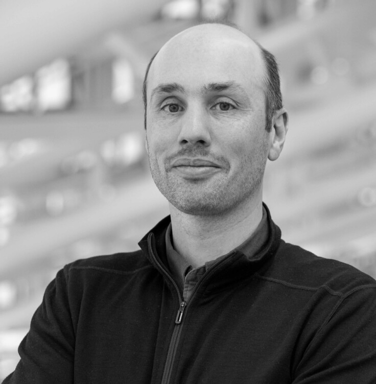 Grayscale Headshot of Max Piana