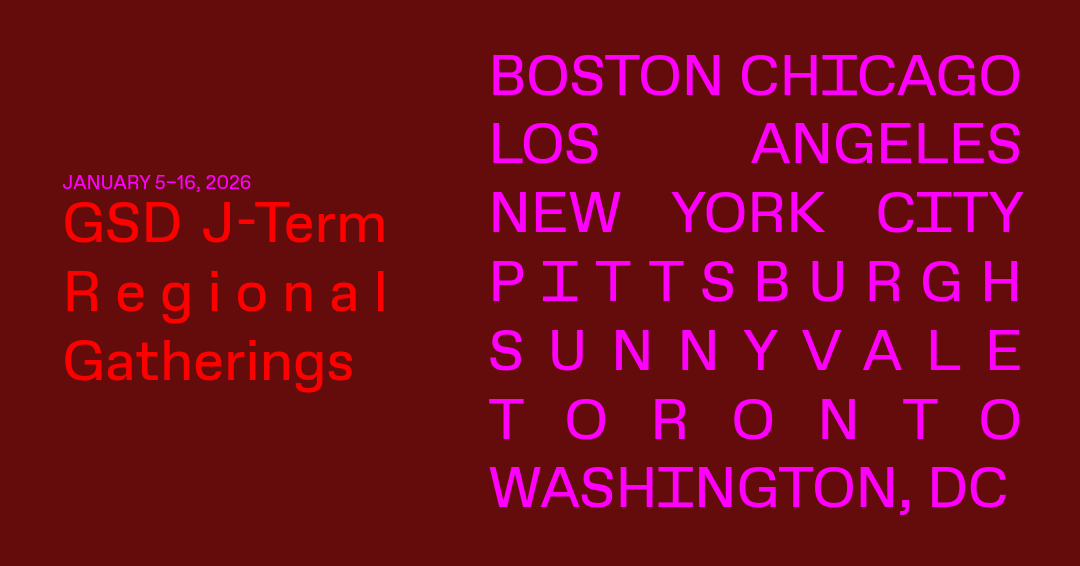 J-Term Regional Gatherings flyer with participating cities written in pink on crimson background