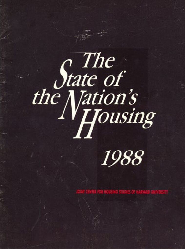 Black report cover with white and red text