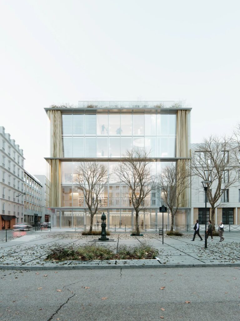 the exterior of the mosque