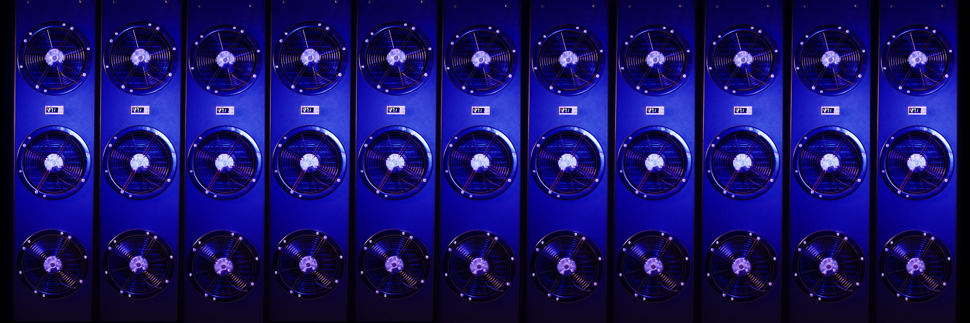 Film still showing exhaust fans of data center.