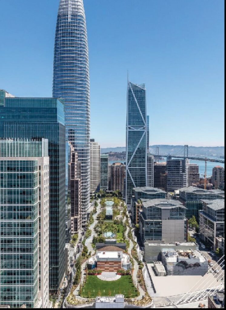 A development of office towers in San Francisco