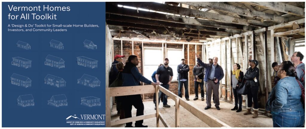 The cover of a brochure for Vermont Homes for All Toolkit.