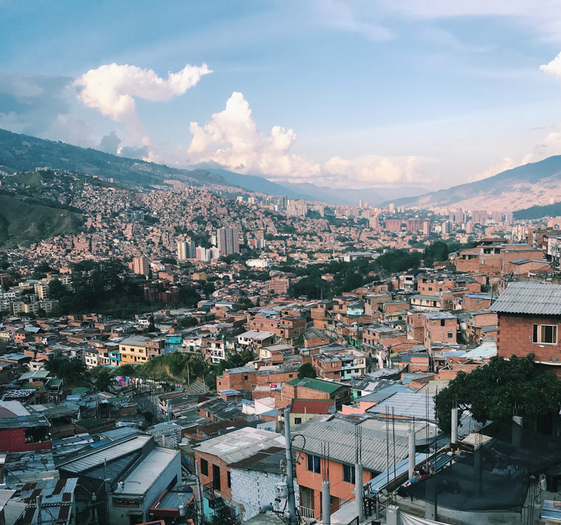 View over Medellín from the Comuna 13.