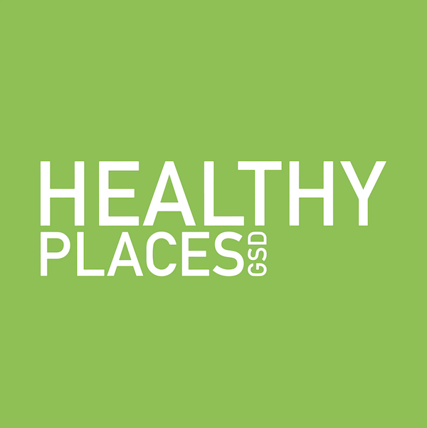 Healthy Places logo on green background.