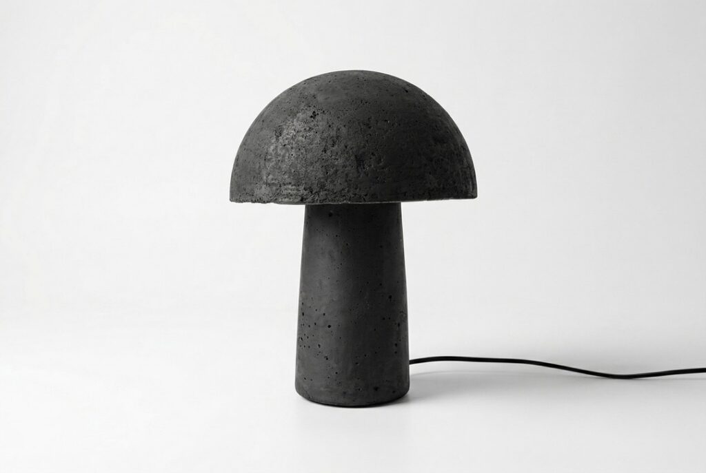 A black lamp.