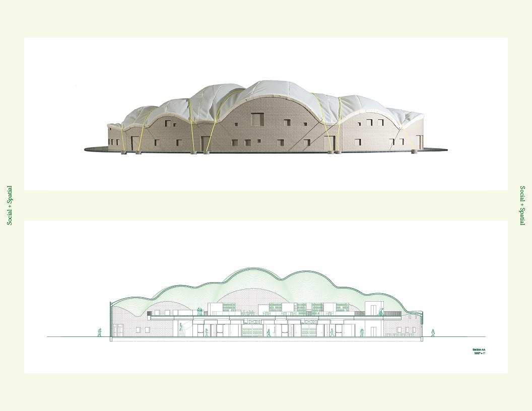 A model and a section.
