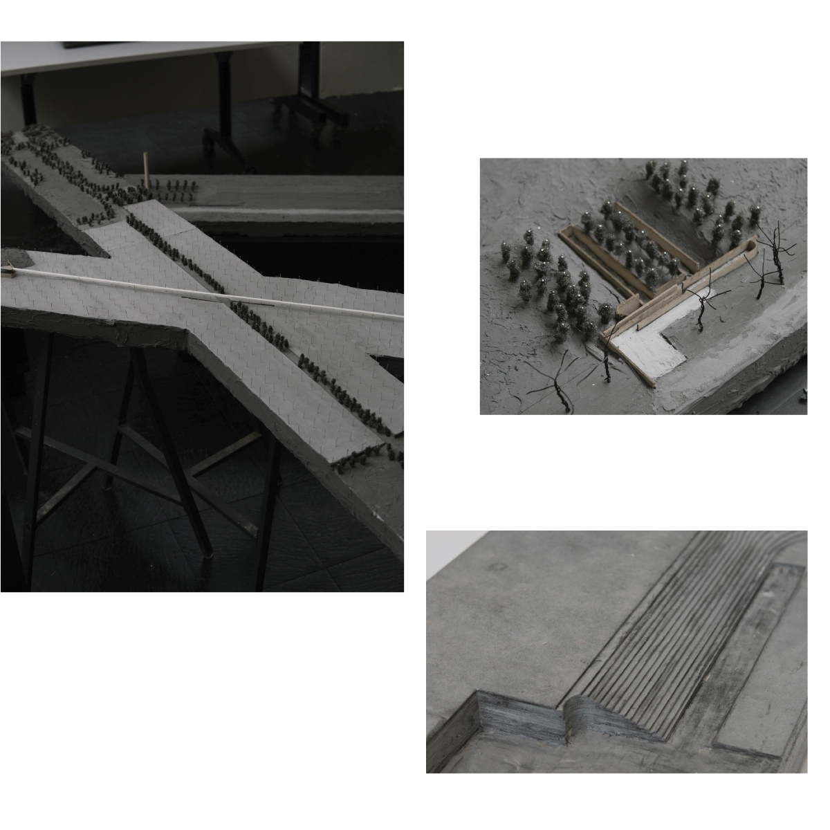 Detail photos featuring some of the thesis models.