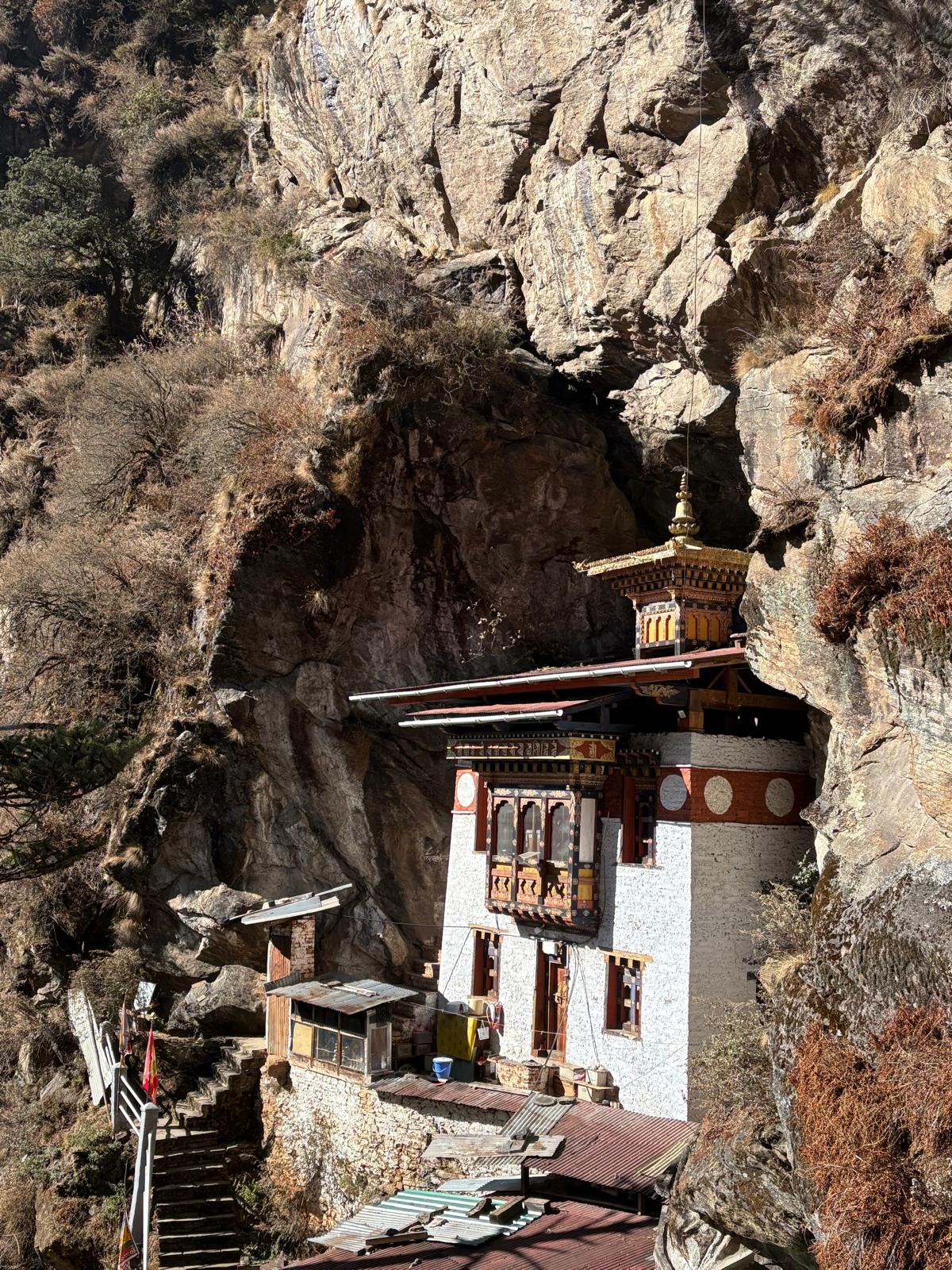 Monasteries built into the cliff face