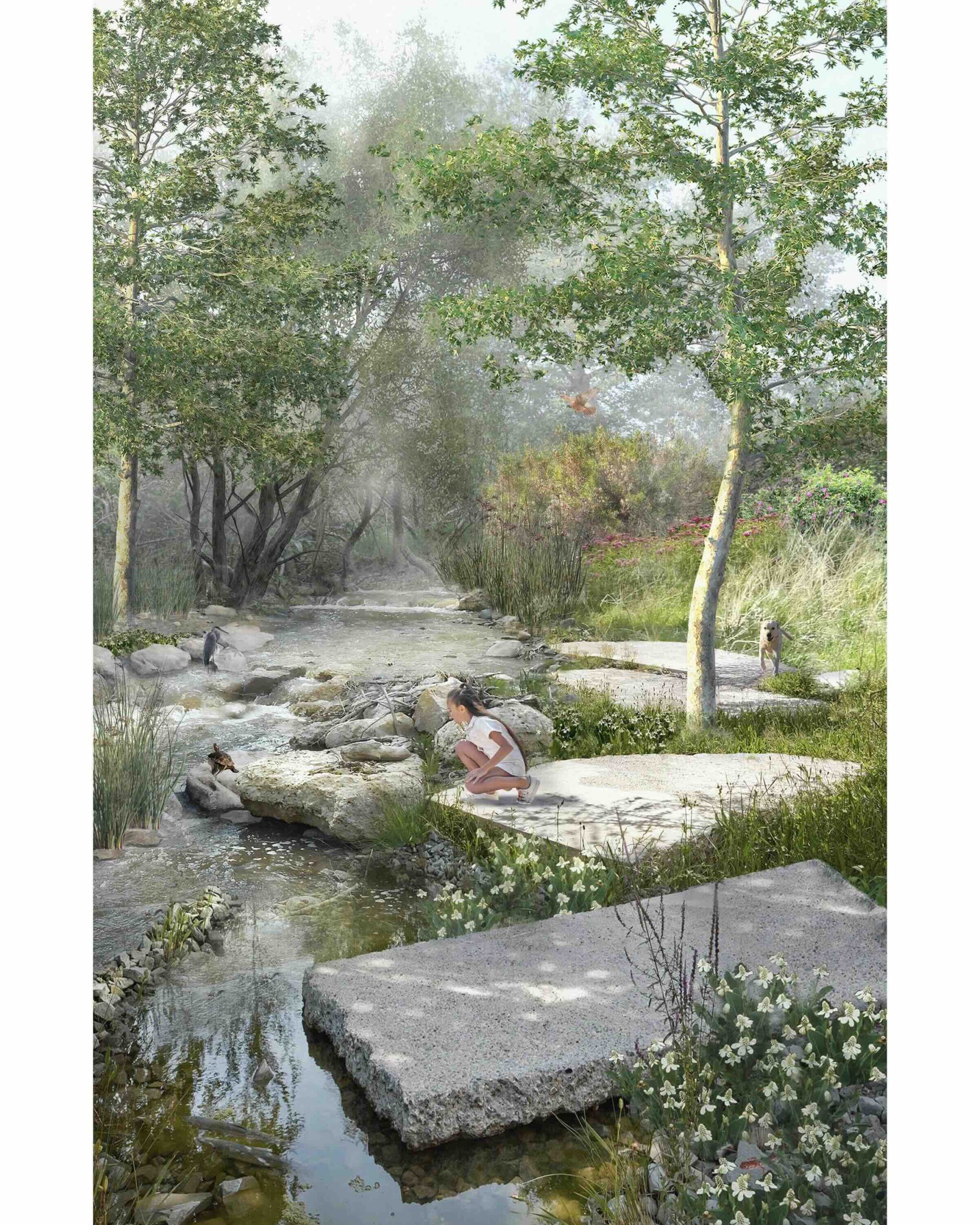Rending by Caroline Brodeur (MLA I/MUP ’26), "Phasing Freshwater."