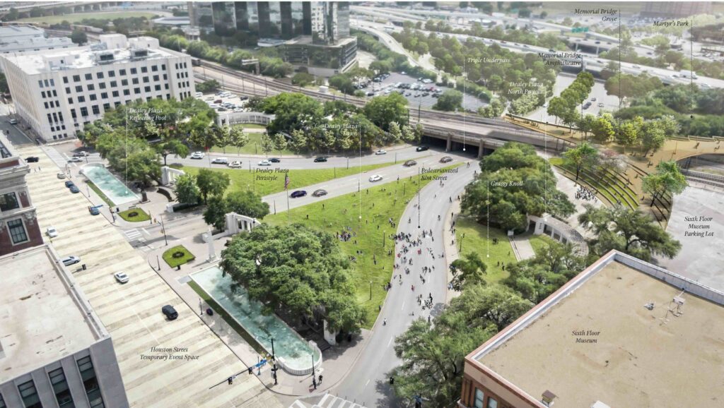 an overview of Dealey Plaza