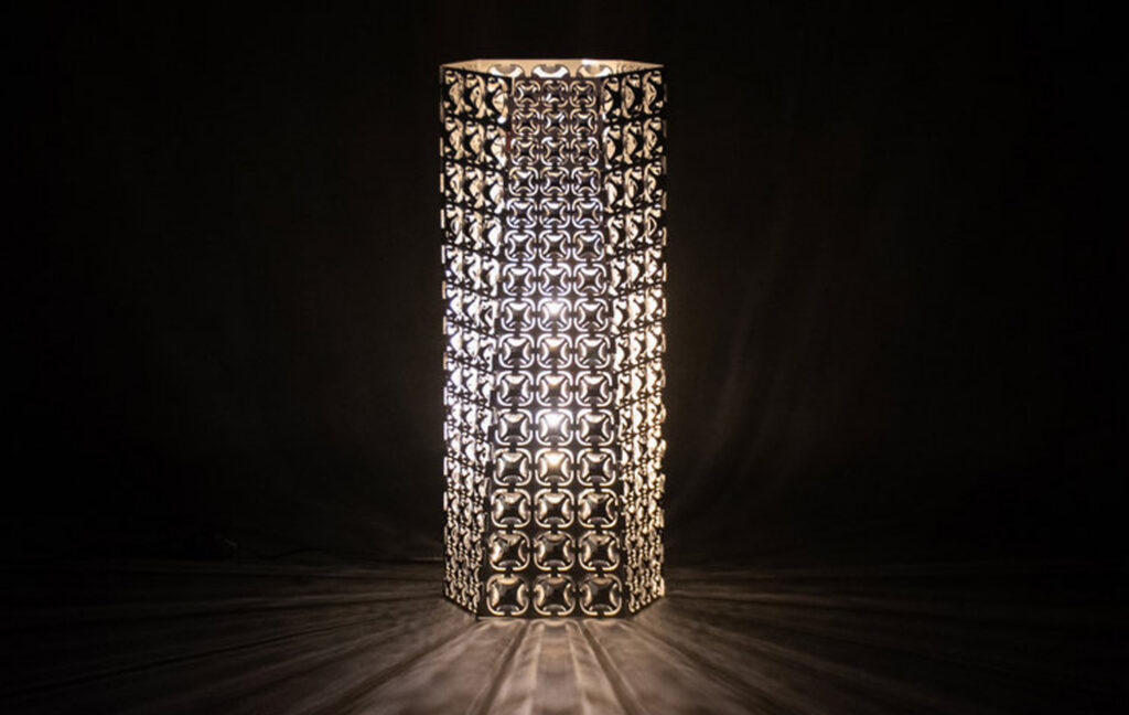 Tall luminous lamp.
