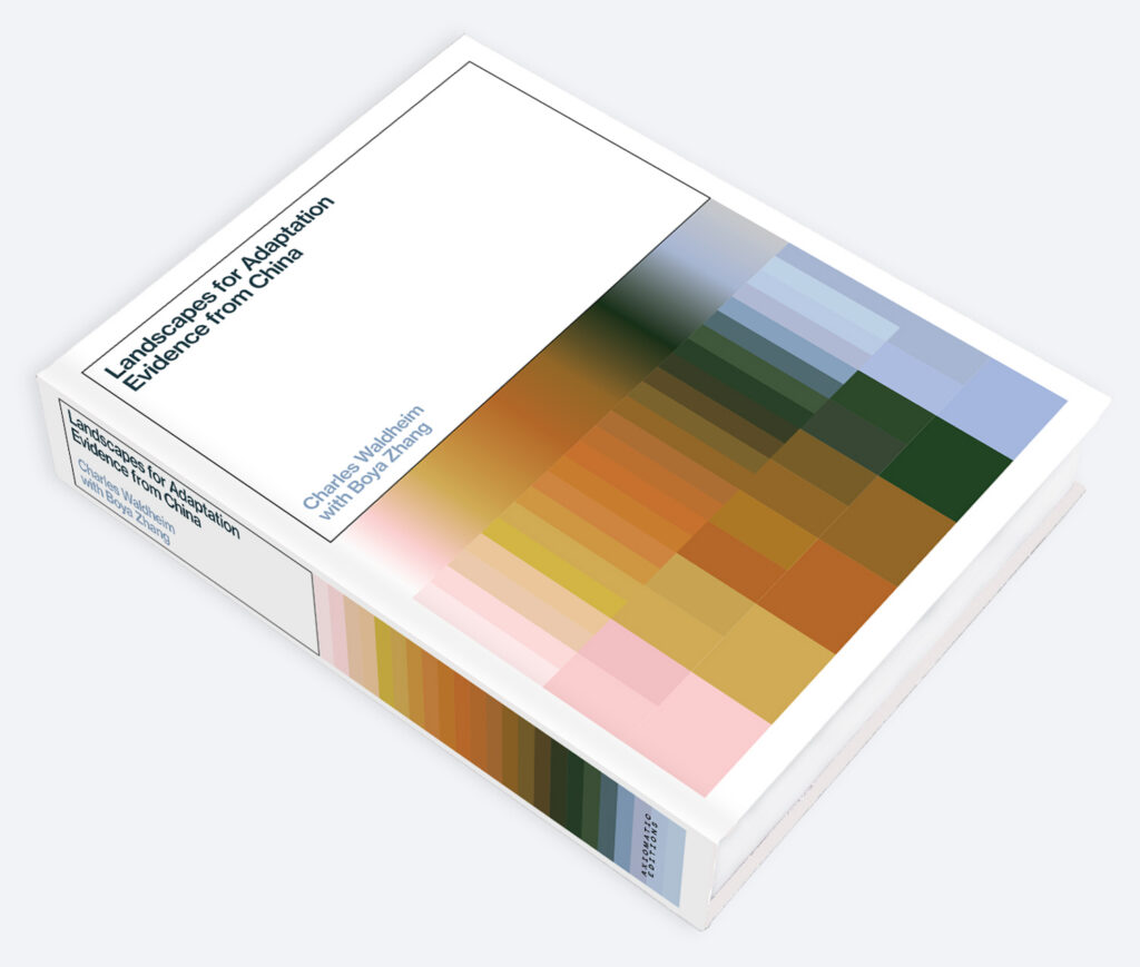 Book cover with white and rainbow gradient.