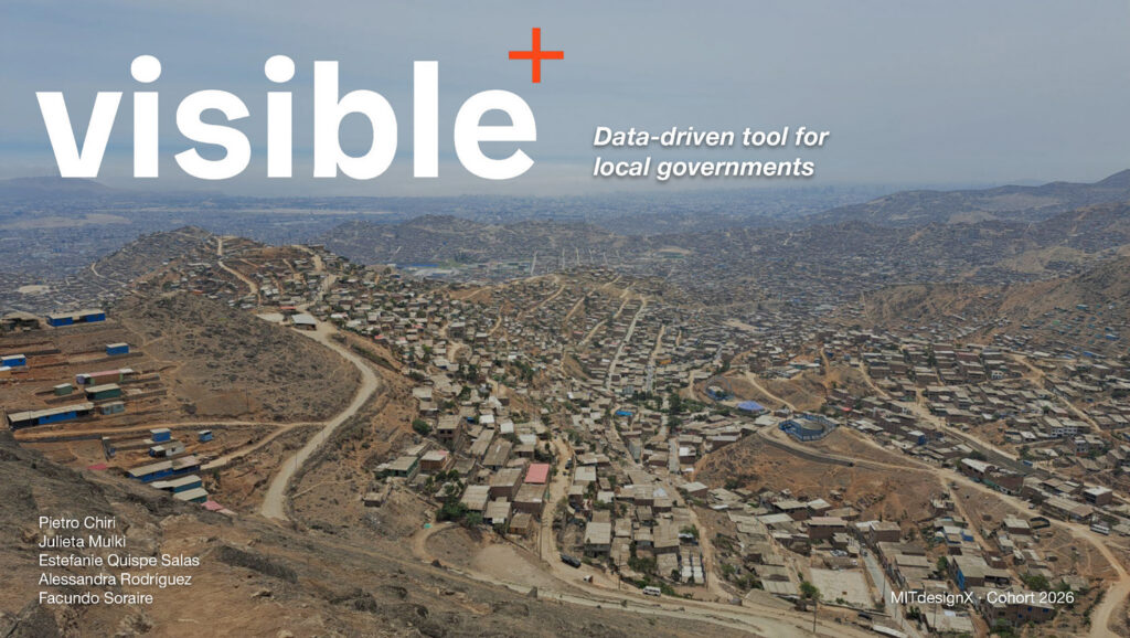 Cover image of presentation showing aerial view of a city with white writing.