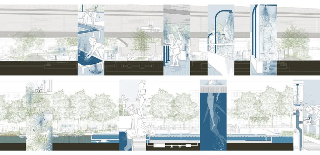 rendering of Cle(an/p)sydra: Civic Water Cycles