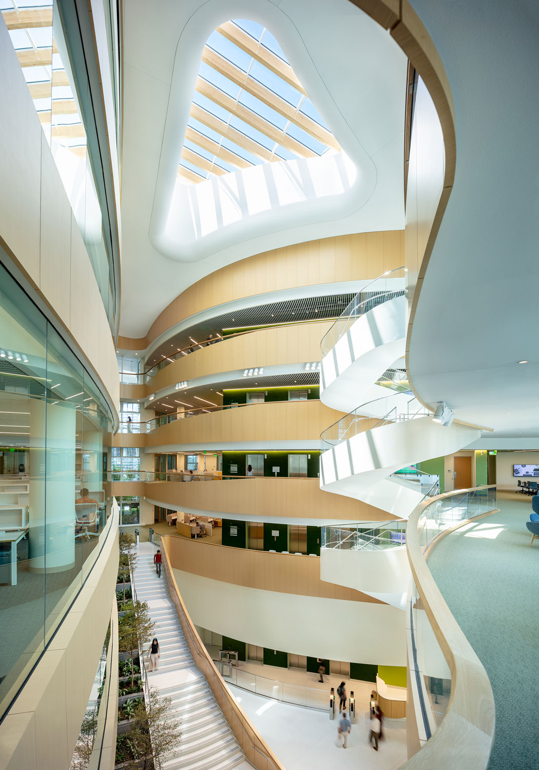 Interior view of open atrium.