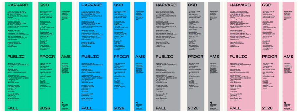 The GSD's fall 2026-2027 public program poster. 