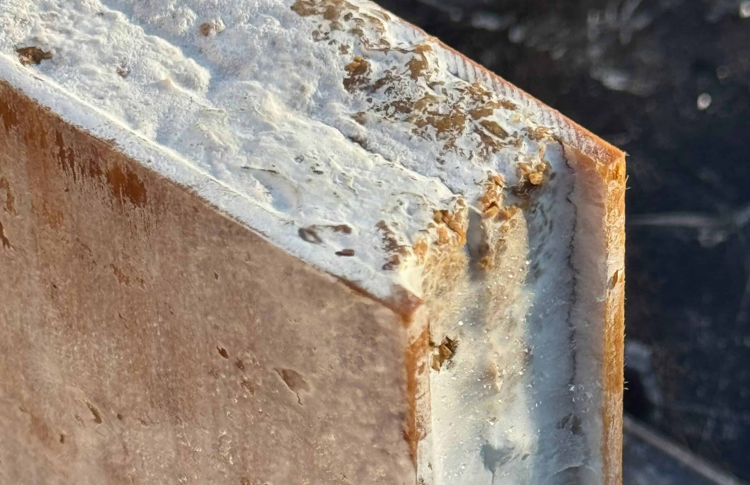 Close-up of stony material