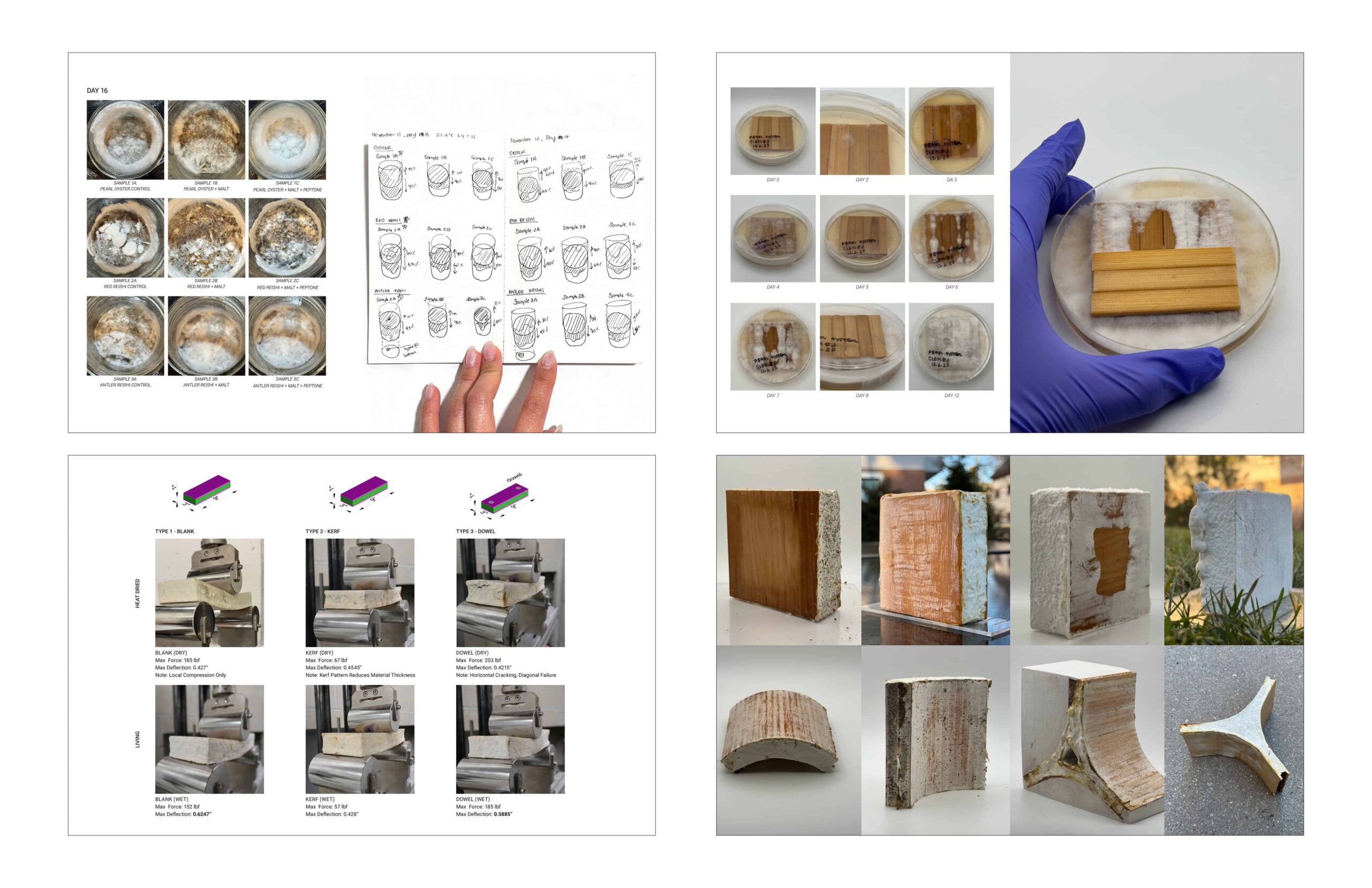 Close-ups of different materials