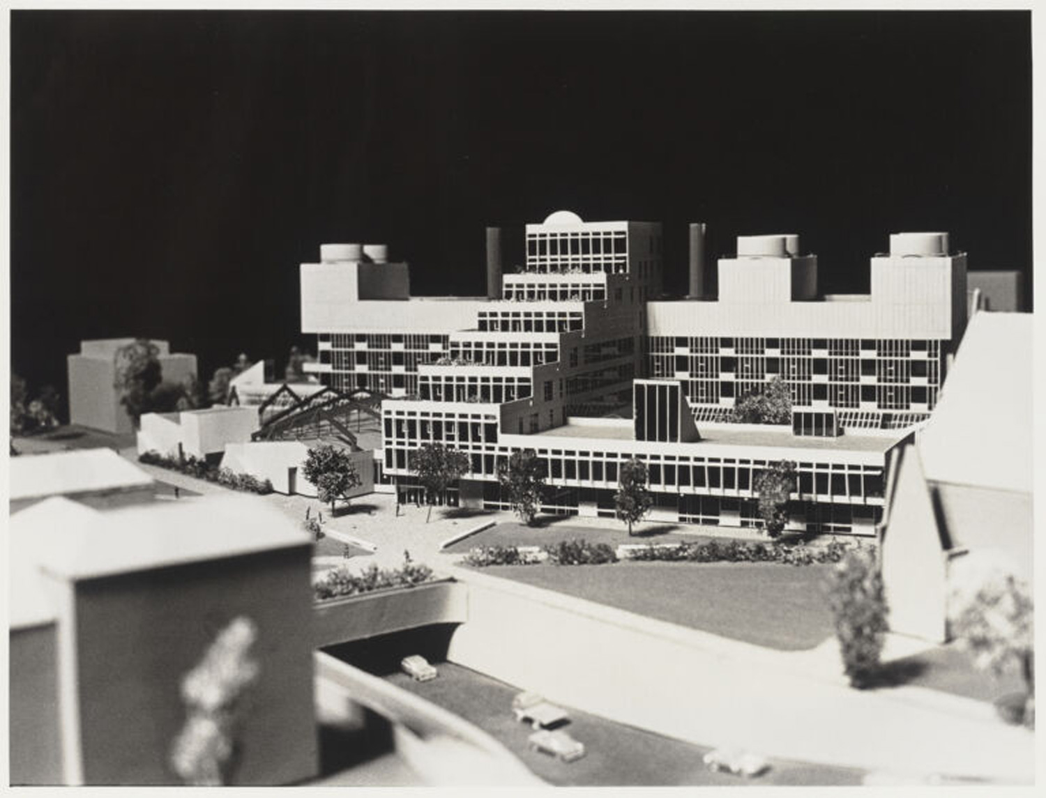 Model of large building.
